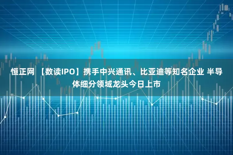 恒正网 【数读IPO】携手中兴通讯、比亚迪等知名企业 半导体细分领域龙头今日上市